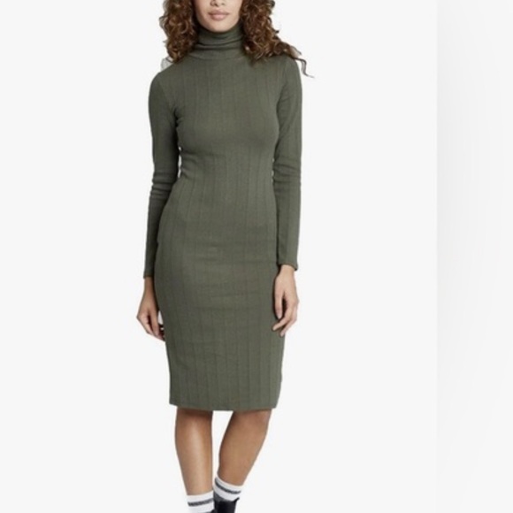 wild fable Dresses & Skirts - Wild fable Olive Green Turtleneck Midi Dress size XXL